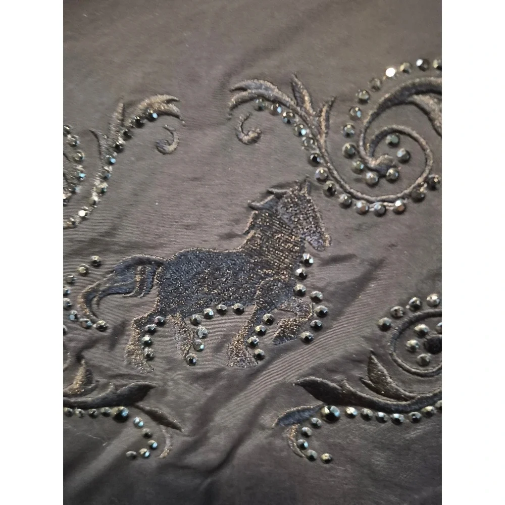 Cowgirl Hardware Black Embellished Puffer Vest‎ Western Style Women's Size M - Picture 11 of 12